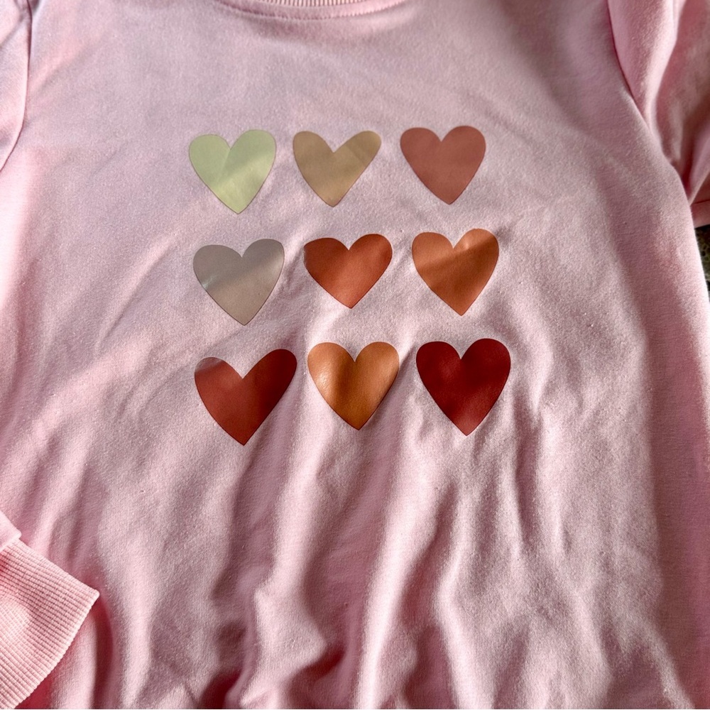 Pink Heart Kids Pajamas - Picture 2 of 12